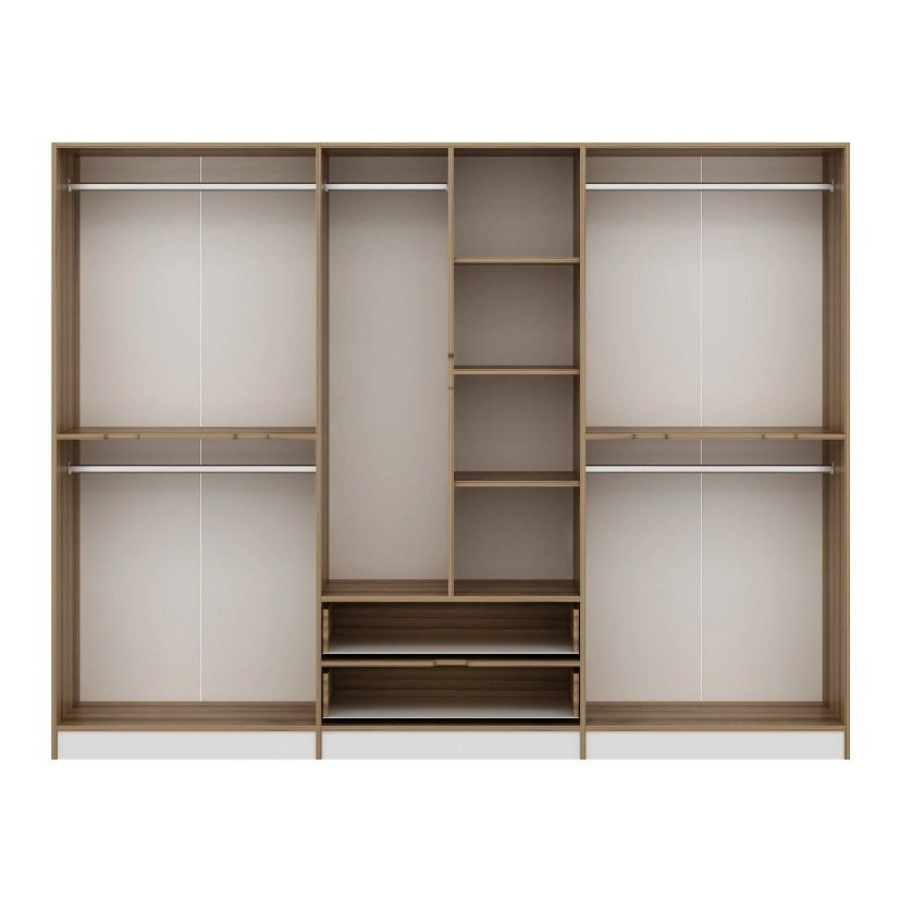 Armoire Elina White Gol Mélamine 277x208x52 cm