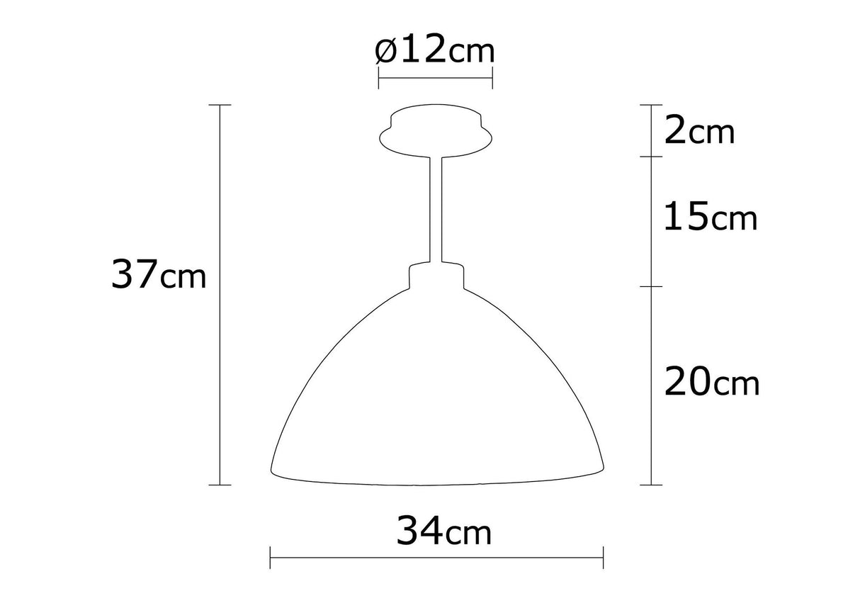 Hanglamp Goud Glas Crest