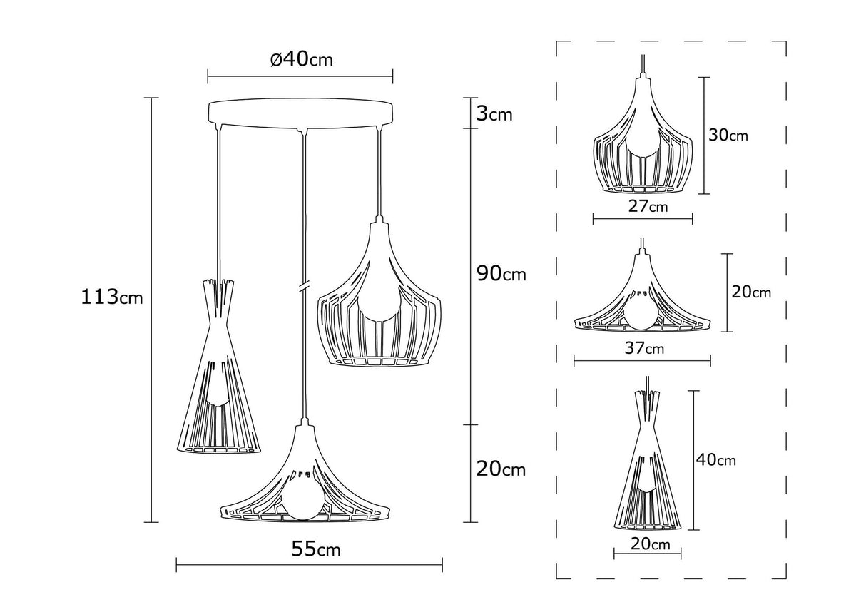 Hanglamp Koperkleurig Metaal Evermere