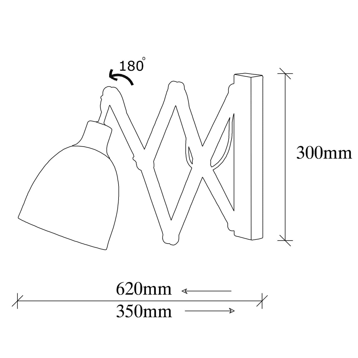 Wandlamp Zwart Metaal Echelon