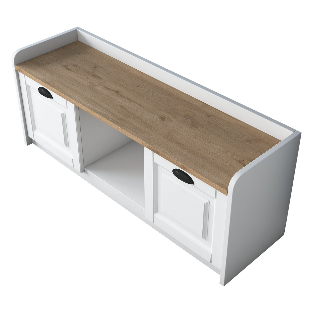 Schoenenkast Samos Wit Walnoot Melamine