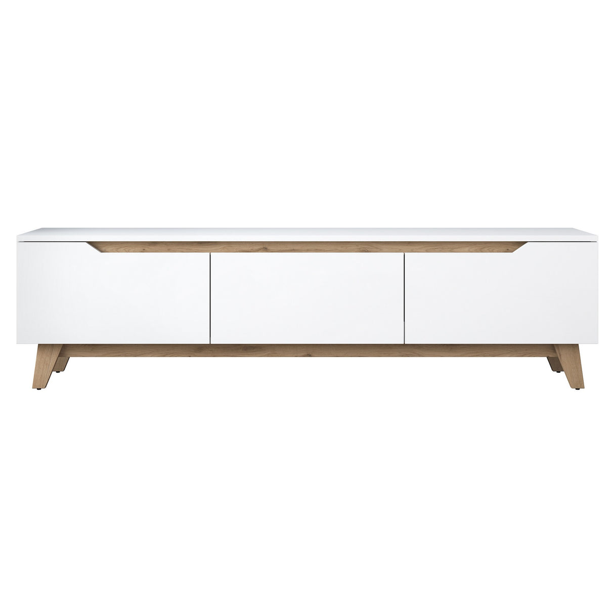 TV Meubel Osiris Wit Licht Walnoot Melamine 180x48,6x35 cm