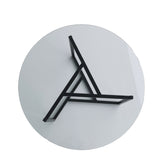 Table basse ronde en verre 75 cm - Cadre en métal noir 