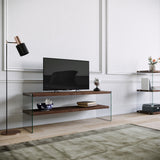 TV Meubel Coral Donker Walnoot Dennenhout 120x45x35 cm