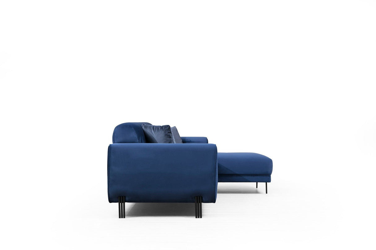 Hoekbank met slaapfunctie Rechts Image Navy Blauw