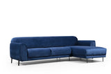 Hoekbank met slaapfunctie Rechts Image Navy Blauw