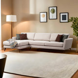 Canapé d'angle avec fonction couchage Gauche Mayorka Beige