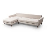 Canapé d'angle avec fonction couchage Gauche Mayorka Beige