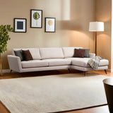 Canapé d'angle avec fonction couchage Droit Mayorka Beige Marron