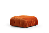 Modulaire bank 3-zits met hocker Bubble velvet oranje