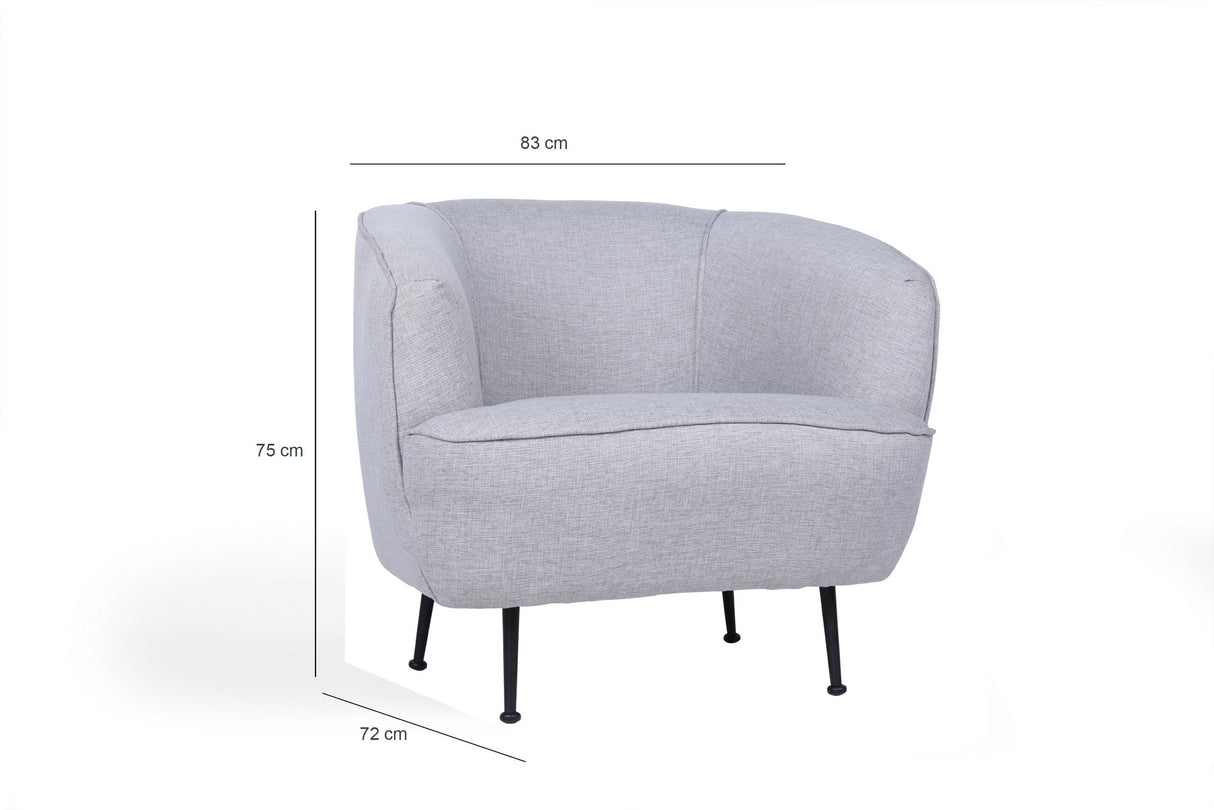 Fauteuil Piccoli Licht Grijs