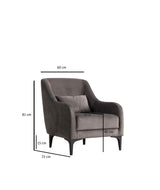 Fauteuil Astana Antraciet