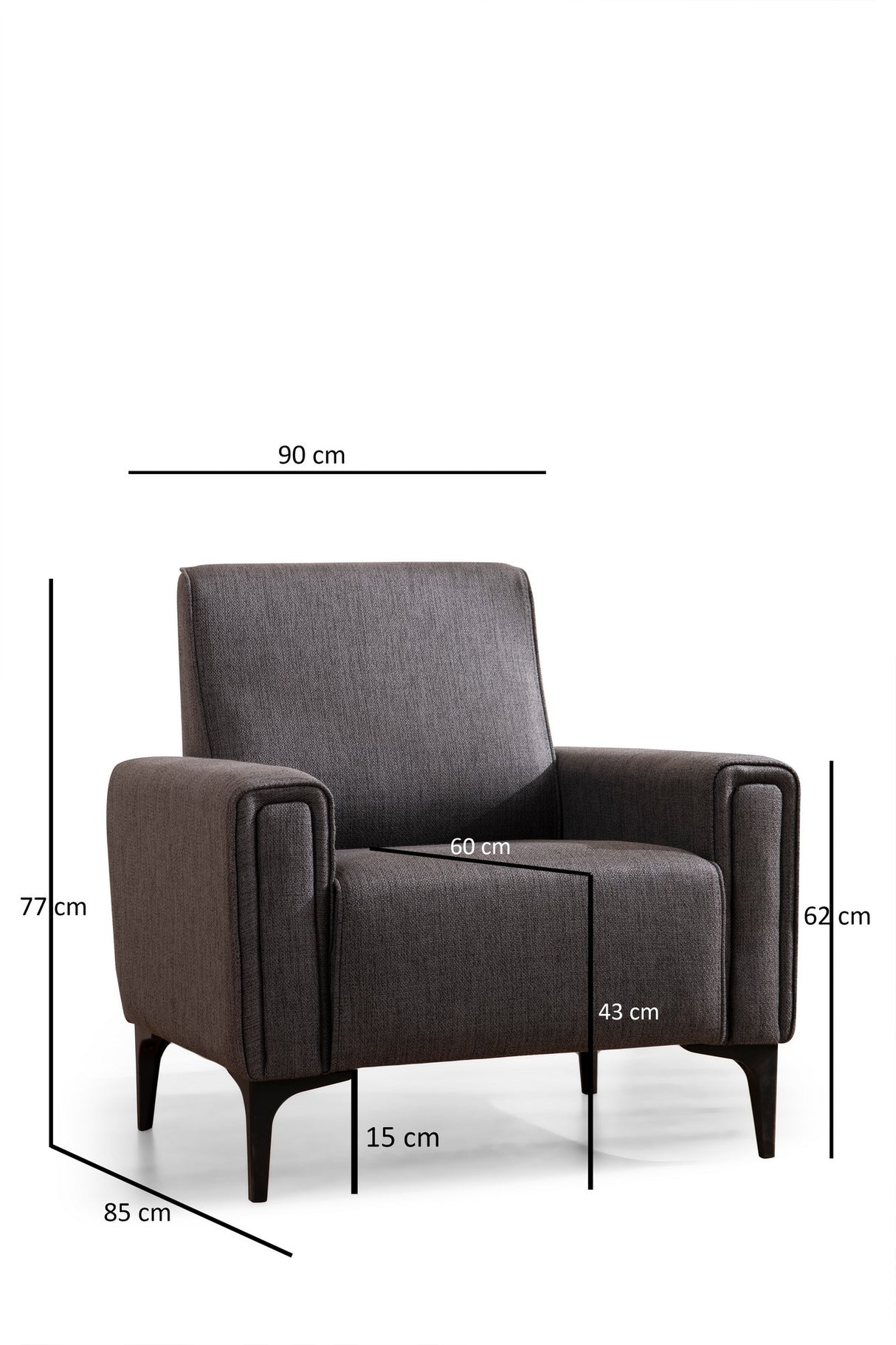 Fauteuil Horizon Donker Grijs