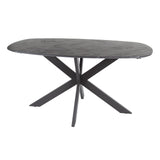 Eettafel Mysha Deens ovaal melamine zwart 150x90 cm