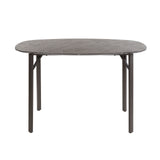 Table de bar danoise ovale Jade 140 cm aspect céramique noire