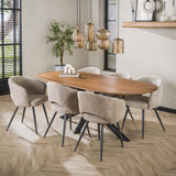Deens Ovale Eettafel Cody Mangohout 180 cm