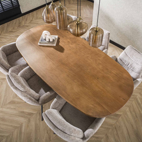 Deens Ovale Eettafel Cody Mangohout 180 cm