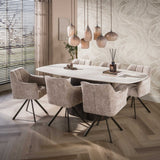 Hanglamp 7-lichts bruin frosted glas Arda