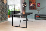 Table à manger noir teak noir 160x90 cm