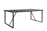 Table à manger noir teak noir 160x90 cm