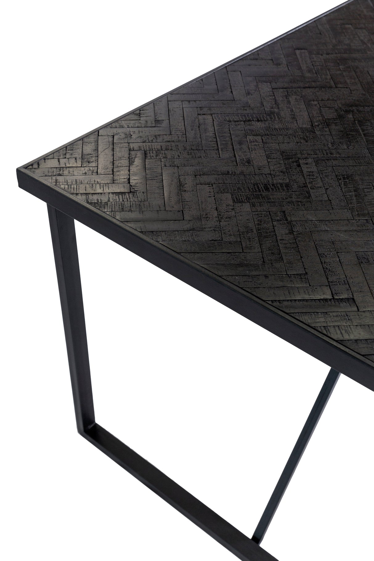 Eettafel Blackster teakhout zwart 160x90 cm