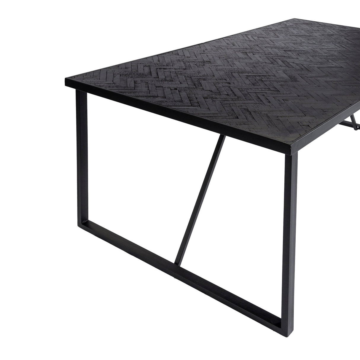 Table à manger noir teak noir 160x90 cm