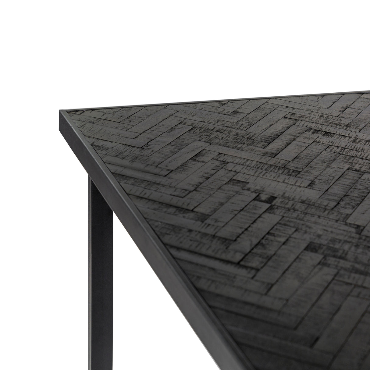 Eettafel Blackster teakhout zwart 160x90 cm