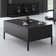 Tables basses - Table Basse Rectangulaire Anthracite Lord 90x60 - Structure Noir - Dimehouse