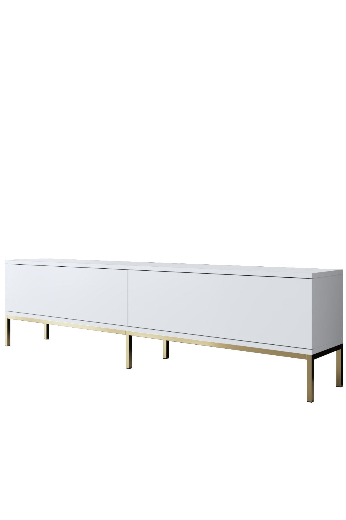 Ensemble de meubles White Lord - Table basse + Meuble TV + Buffet - Cadre doré