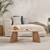 Table basse Melina ovale aspect chêne saphir Bois mélaminé