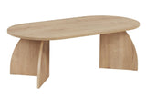 Table basse Melina ovale aspect chêne saphir Bois mélaminé