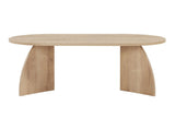 Table basse Melina ovale aspect chêne saphir Bois mélaminé