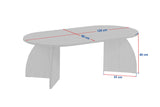 Table basse Melina ovale aspect chêne saphir Bois mélaminé