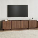 Meuble TV Lowen en noyer Milano 180 cm en bois composite enduit mélaminé
