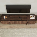 Meuble TV Lowen en noyer Milano 180 cm en bois composite enduit mélaminé
