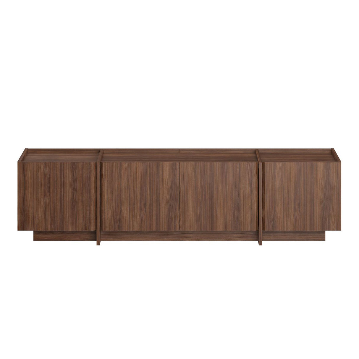 Meuble TV Lowen en noyer Milano 180 cm en bois composite enduit mélaminé