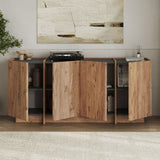 Dorma sidetable in eikenlook 180 cm Atlantic Pine en antraciet Melamine gecoat hout