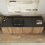 Dorma sidetable in eikenlook 180 cm Atlantic Pine en antraciet Melamine gecoat hout