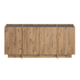 Dorma sidetable in eikenlook 180 cm Atlantic Pine en antraciet Melamine gecoat hout
