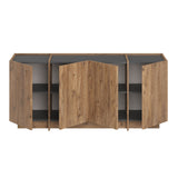 Dorma sidetable in eikenlook 180 cm Atlantic Pine en antraciet Melamine gecoat hout