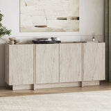 Table console Dorma aspect travertin 180 cm Bois mélaminé