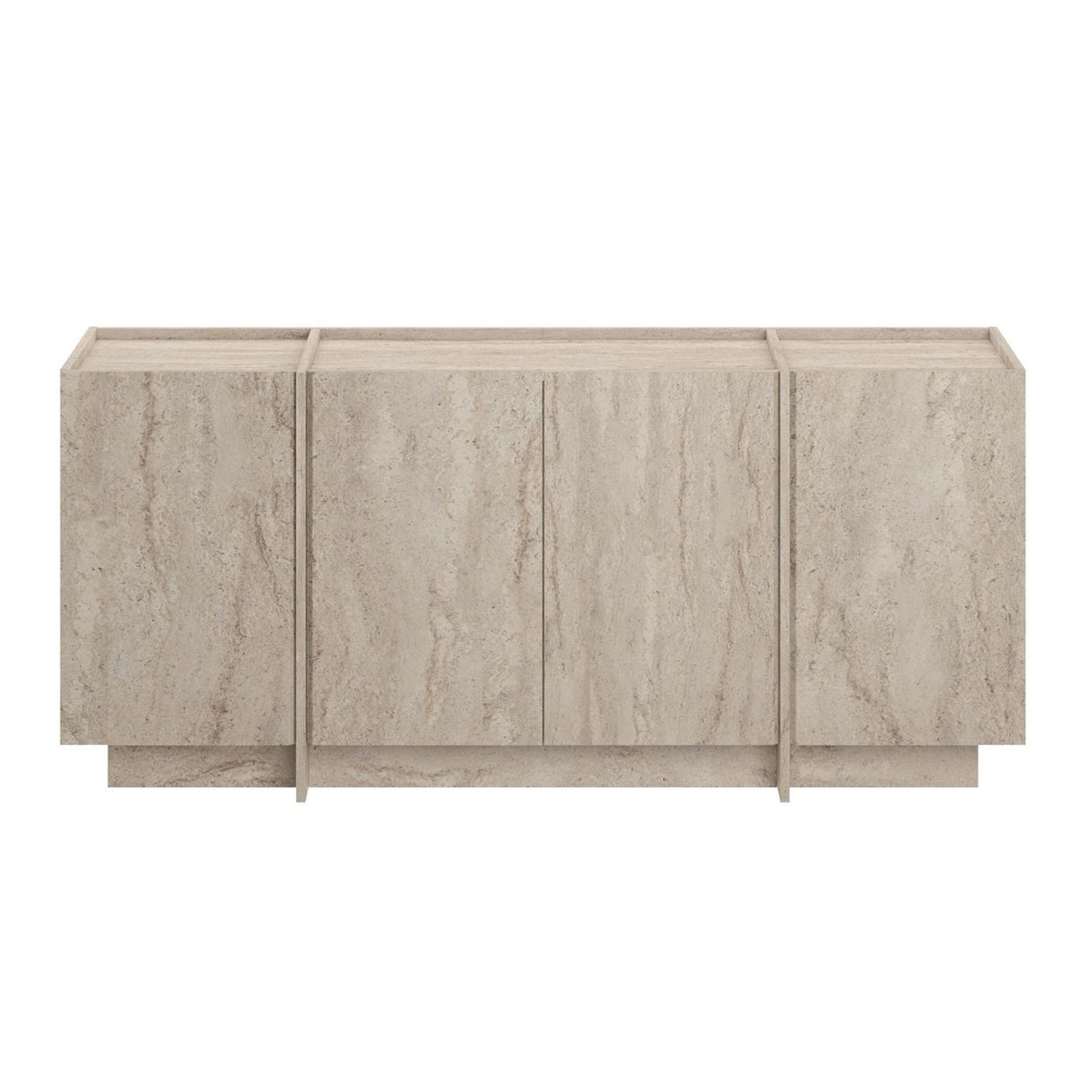 Table console Dorma aspect travertin 180 cm Bois mélaminé