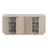 Table console Dorma aspect travertin 180 cm Bois mélaminé
