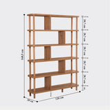 Boekenkast Meta Atlantisch Dennenhout Melamine 120x168,5x28 cm