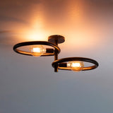 Plafondlamp Nova Duo 2-lichts - Zwart Metaal