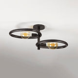 Plafondlamp Nova Duo 2-lichts - Zwart Metaal