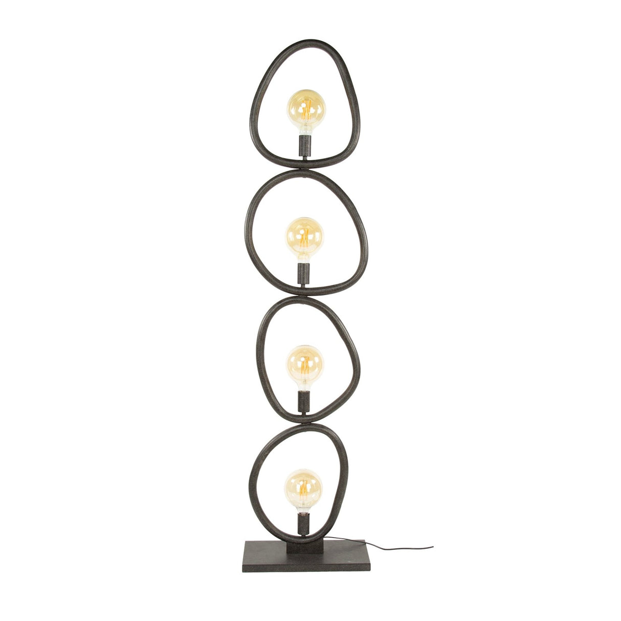 Lampadaire Orion 4 lumières Métal Noir 165 cm 