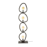 Lampadaire Orion 4 lumières Métal Noir 165 cm 