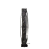 Lampadaire Liora 3 lumières cylindre maille noir 120 cm 