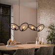 Lampes suspendues - Lampe suspendue industrielle Liva 4 - métal noir clair - Dimehouse